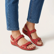 Annika | Damen Verstellbare Komfort Sandalen in Rot