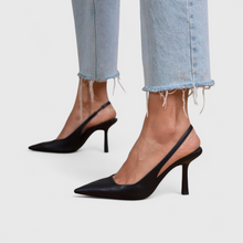 Claudia – Elegante orthopädische Pumps in Schwarzes Leder