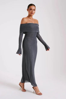 Astella - Paillettenkleid in Grau