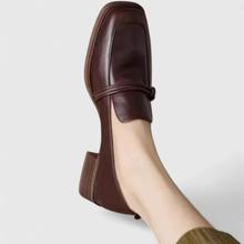 Audrey | Damen Elegante Klassische Loafer Schuhe Slip-On Komfort in Braun