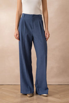Hoch taillierte Hose in Denim