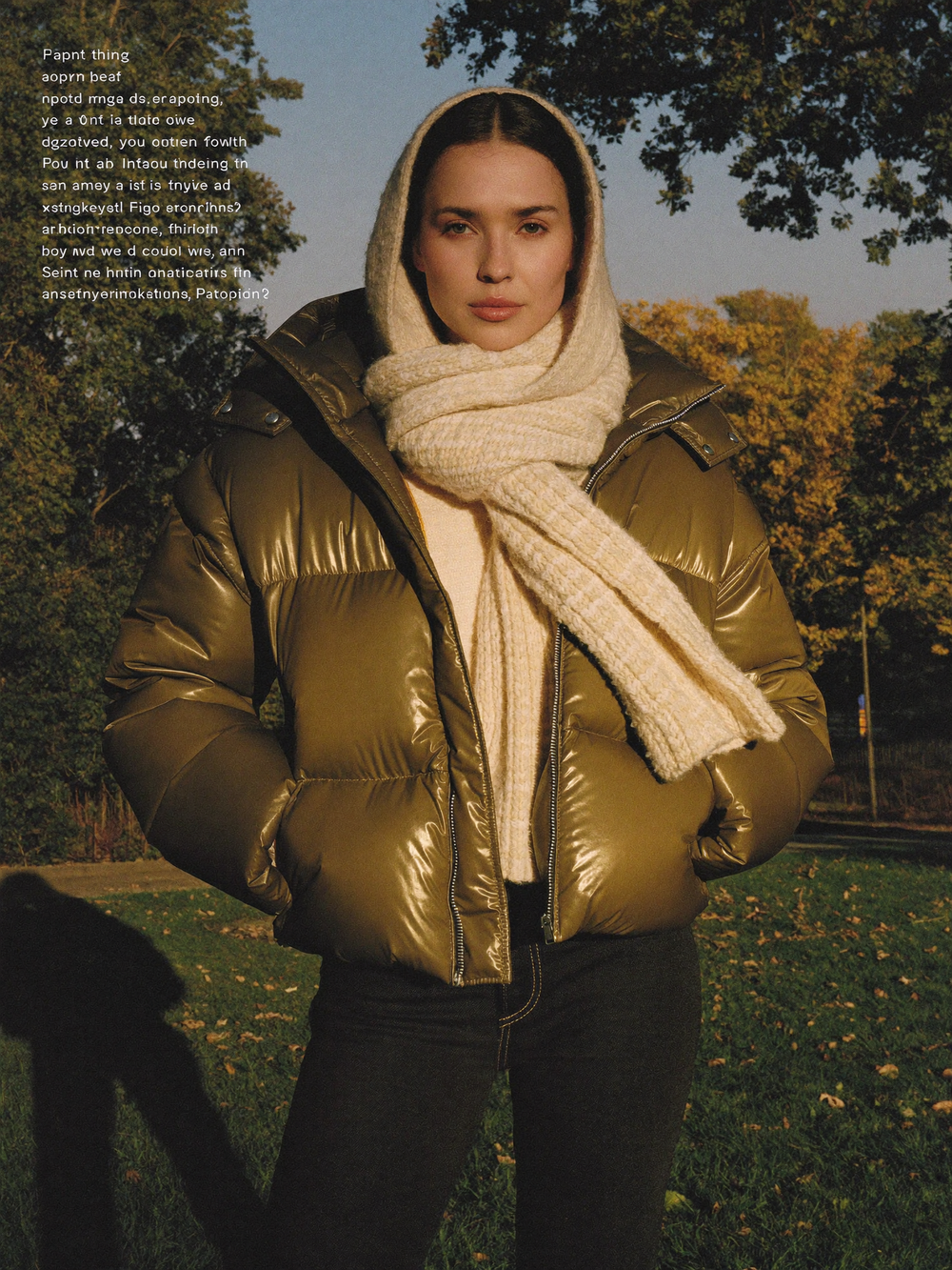 Steppjacke in Oliv