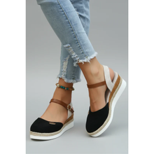 Aurelia | Damen Sommer Espadrilles Sandalen Für Strand in Schwarz