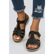 Olivia | Damen Sommer Sandalen Mit Riemen Für Alltag in Schwarz