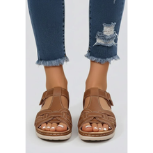 Olivia | Damen Sommer Sandalen Mit Riemen Für Alltag in Braun