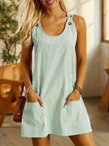 Avery™ - Gestreiftes Minikleid in Grün