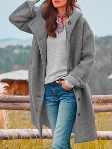Claudia | Bequemer Mantel in Grau