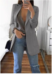 Eline | Zeitloser Blazer mit Eleganter Passform und Komfort in Grau