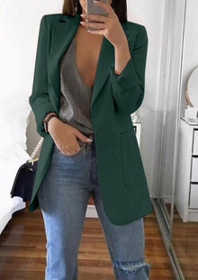 Eline | Zeitloser Blazer mit Eleganter Passform und Komfort in Dunkelgrün
