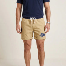 Badeshorts für Herren in kurzer Form mit Gummibund im sportlichen Stil in Gelb