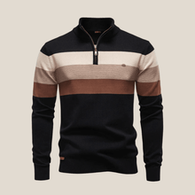 Baptiste™ - Eleganter Herrenpullover in Noir/Kaki