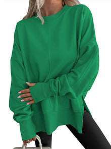Lena™ |  Bequemes Oversized-Langarm-Sweatshirt in Grün