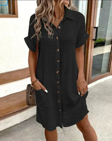 Beatrice™ - Stilvolles Polo-Kleid in Schwarz