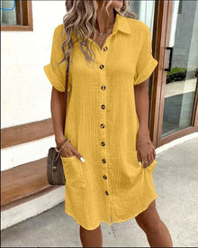 Beatrice™ - Stilvolles Polo-Kleid in Gelb