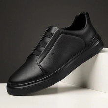 Benno | Herren Leichte Leder Sneaker in Schwarz