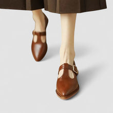Lena | Bequeme Orthopädische Mary Janes in Braun