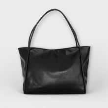 Damen Klassische Handtasche mit Reißverschluss und Tragegriffen in Schwarz