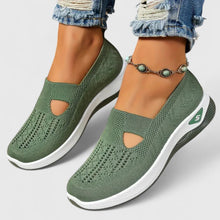 Emilia – Damen-Walkingsneaker aus Mesh zum Hineinschlüpfen in Grün