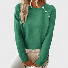 Emmi – Eleganter asymmetrischer Ein-Schulter-Pullover in Dunkelgrün
