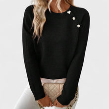 Emmi – Eleganter asymmetrischer Ein-Schulter-Pullover in Schwarz