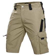 Outdoor-Camouflage-Trainingsshorts mit Mehrfachtaschen für Herren in Khaki