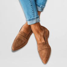 Carla | Damen Weiche Loafer in Khaki