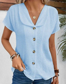 Casia™ - Schicke Herbstbluse in Blau