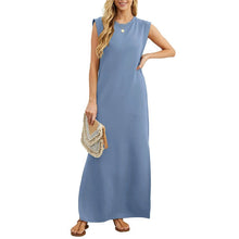Cataleya | Knitterfreies Kleid in Blau