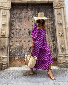 Cora™ - Boho Maxi Kleid in Lila