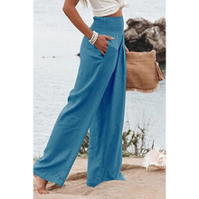 Cora | Damen Leichte Freizeit hose in Pfauenblau