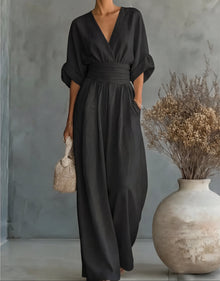 Sommerfeld | Eleganter Jumpsuit mit weitem Bein in Schwarz
