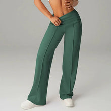 Ines | Comfort Wide-leg Hose in Grün