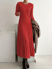 Mona - Strickkleid in Rot
