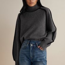 Lara | Damenpullover mit Rollkragen in Grau