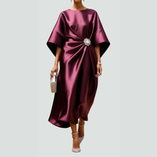 Ella | Damen Abendkleid in Midilänge für den Sommer in Rot