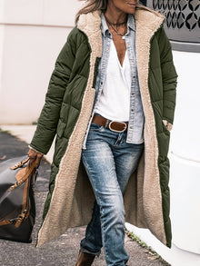 Antonia | Damen elegante lange Jacke für Herbst in Grün