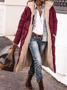 Antonia | Damen elegante lange Jacke für Herbst in Rot