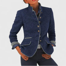 Helena | Damen Elegante Strickjacke für Büro in Blau