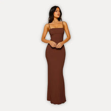 Nora | Damen elegantes Abendkleid Maxi für formale Anlässe in Braun