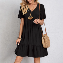 Isabella | Damen Elegantes Sommerkleid in Schwarz