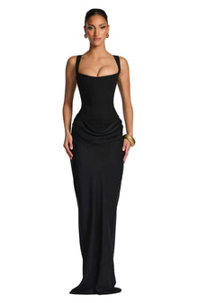 Klara | Damen Festliche Kleider Maxi zum eleganten Abend in Schwarz