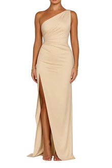 Johanna | Damen Festliches Maxikleid für Besondere Anlässe in Beige