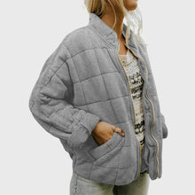 Charlotte | Damen Gesteppte Übergangsjacke für Alltag in Grau