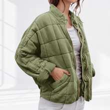 Charlotte | Damen Gesteppte Übergangsjacke für Alltag in Salbeigrün