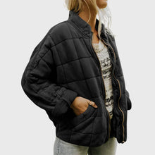 Charlotte | Damen Gesteppte Übergangsjacke für Alltag in Schwarz