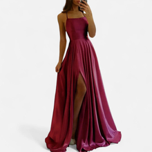 Lena | Damen Hochzeitsgast Maxikleid für den Herbst in Burgunderrot