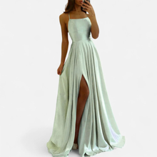 Lena | Damen Hochzeitsgast Maxikleid für den Herbst in Salbeigrün
