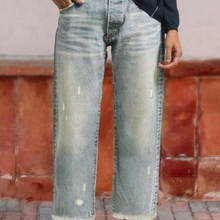 Ida | Damen Jeans kurz im klassischen Retro-Stil in Vintage Blau