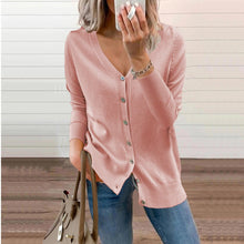 Klara | Damen klassische Strickjacke für den Alltag in Rosa
