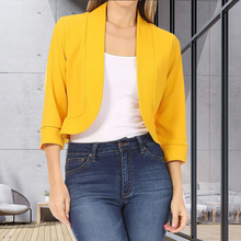 Ella | Damen Kurzblazer elegant für die Arbeit in Gelb